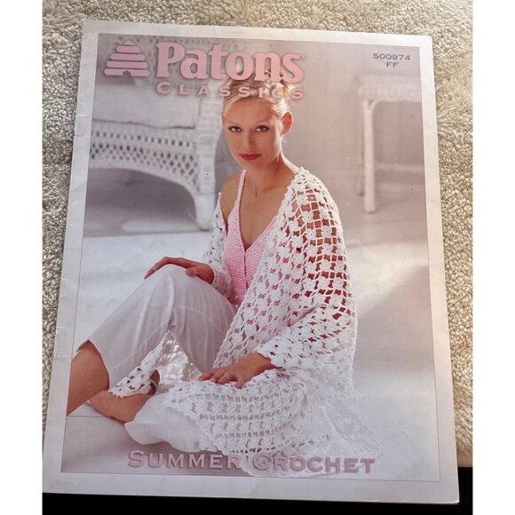 Patons Summer Fall Summer Sweater Knitting & Crochet Pattern Booklets Lot of 3 - Picture 12 of 14
